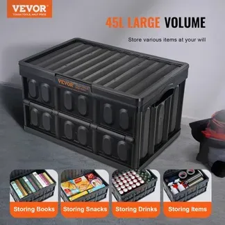 VEVOR 3er-Set 45L Profi Klappbox aus PP Transportbox mit Deckel Faltbarer Aufbewahrungsbox mit Handgriff Stapelbare Kisten Storage Box Faltboxen Stapelboxen für Aufbewahrung & Transport VEVOR 3er-Set 45L Profi Klappbox aus PP Transportbox mit Deckel Faltbarer Aufbewahrungsbox mit Handgriff Stapelbare Kisten Storage Box Faltboxen Stapelboxen für Aufbewahrung & Transport