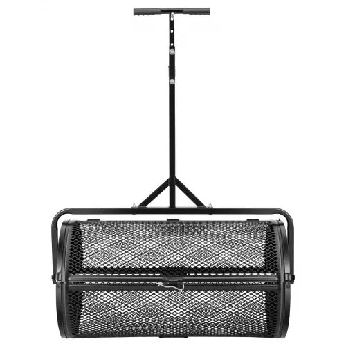 VEVOR Kompoststreuer 116 L, 91 cm Torfstreuer mit Schiebe-/Ziehgriff, Torfmoosstreuer 4-Fach Höhenverstellbar, Pulverbeschichtete Stahl-Kompostrolle, Miststreuer zum Pflanzen & Aussäen, Schwarz – Bild 10