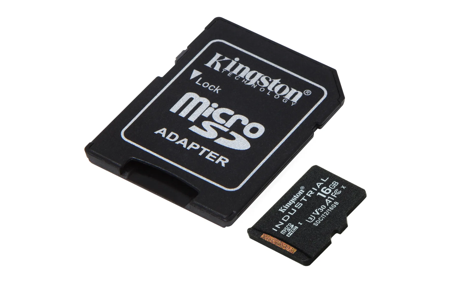 Kingston Technology 16GB microSDHC Industrial C10 A1 pSLC Karte + SD-Adapter – Bild 2