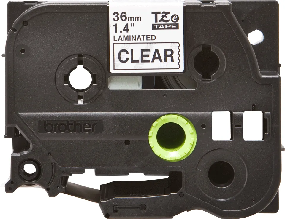 Brother TZE-161 Etiketten erstellendes Band Schwarz auf transparent – Bild 2