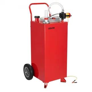 VEVOR 114 L Kraftstofftrolley, max. Durchfluss 32L/min, Dieseltank mit elektrischer Pumpe, Benzinkanister mit 2 Rädern & 3 m Schlauch, Gasbehälter für ATV, Auto, Rasenmäher, Boot, Motorrad, Rot VEVOR 114 L Kraftstofftrolley, max. Durchfluss 32L/min, Dieseltank mit elektrischer Pumpe, Benzinkanister mit 2 Rädern & 3 m Schlauch, Gasbehälter für ATV, Auto, Rasenmäher, Boot, Motorrad, Rot