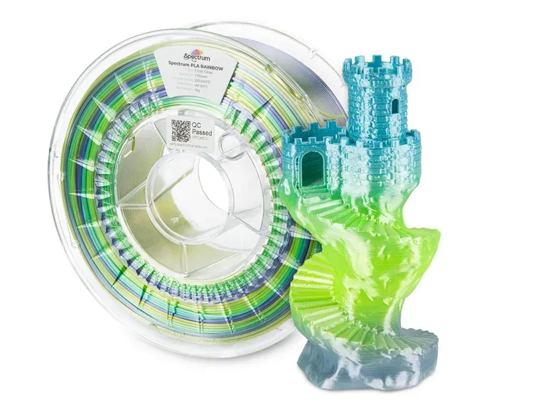 Spectrum Filament · PLA SILK Rainbow · FROST GLOSS · 1.75mm · 1kg Spectrum Filament · PLA SILK Rainbow · FROST GLOSS · 1.75mm · 1kg