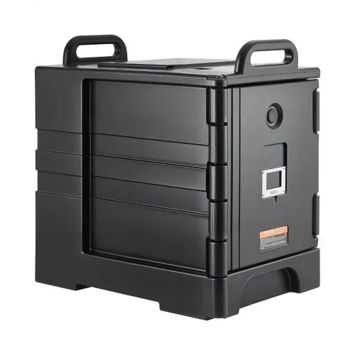 VEVOR Isolierter Speisenbehälterträger Warmhaltebox für Gastronomie 75 L, Speisenbehälter mit Doppelschnallen & Griffen, Speisenbehälterträger Lebensmitteltransportbox für Restaurant Schwarz (ohne Tablett) – Bild 10