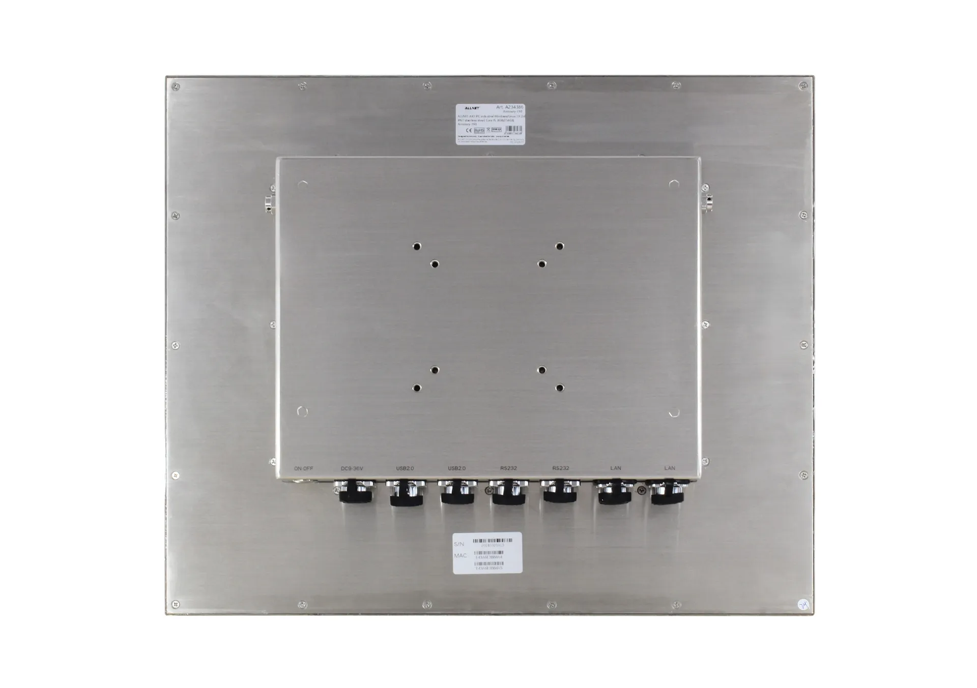 ALLNET AIO IPC industrial Windows/Linux, 19 Zoll IP67 stainless steel, Core I5, 8GB/256GB, Armoury-190 – Bild 2