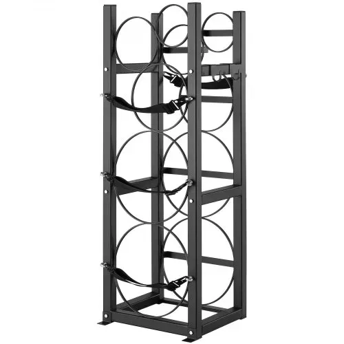 VEVOR Kältemitteltankgestell, mit 2 x 30 lbs und Weiteren 3 Kleinen Flaschentanks, Zylindertankgestell 12,79 x 12,99 x 47,12 Zoll, Kältemittelzylindergestell und Halterungen für Freon, Gase – Bild 9