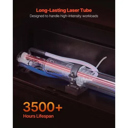 VEVOR CO2-Lasergravierer 60 W, 600x400 mm Arbeitsbereich, CO2-Laser-Gravier- & Schneidemaschine mit 4-Wege-Luftunterstützung, kompatibel mit LightBurn, CorelDRAW & RDWorks, für Holz, Acryl & Glas – Bild 2