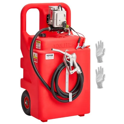 VEVOR Kraftstofftrolley, 121 L, Kraftstoffkanister mit 12 V DC Kraftstofftransferpumpe, 3,9 m Förderschlauch & Zapfpistole aus Aluminiumlegierung, für Motorboote, Geländefahrzeuge, Diesel und Benzin VEVOR Kraftstofftrolley, 121 L, Kraftstoffkanister mit 12 V DC Kraftstofftransferpumpe, 3,9 m Förderschlauch & Zapfpistole aus Aluminiumlegierung, für Motorboote, Geländefahrzeuge, Diesel und Benzin