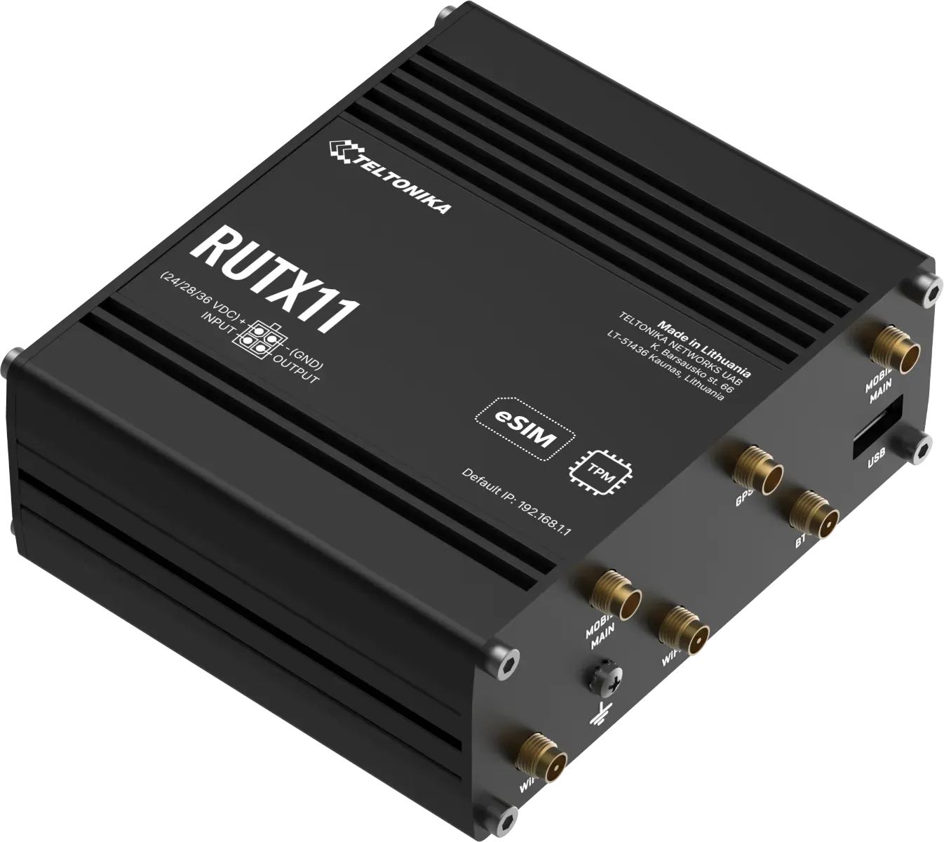 Teltonika · Router · RUTX11 · LTE CAT6 Router WLAN, Dual Band WiFi (Wave-2 802.11ac), 4x Gigabit LAN Port, Bluetooth, 2 SIM, USB, GNSS, M2M – Bild 2