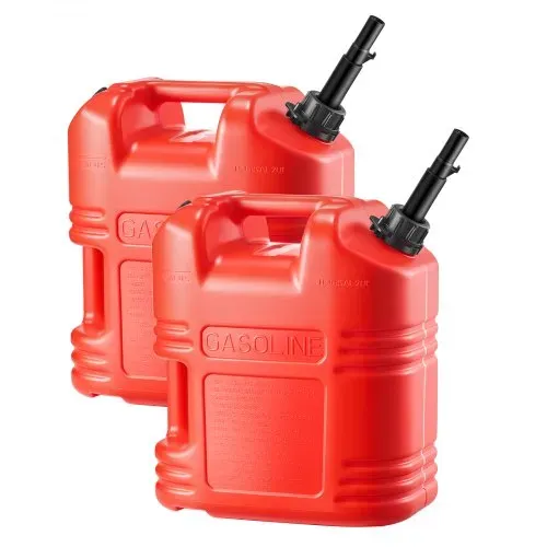 VEVOR Kraftstoffkanister, 2er-Pack 19 L, Benzinkanister mit Ausguss & klarer Skala, max. Durchflussrate 15 L/min, Flüssigkeitsbehälter für die meisten Autos, Motorräder, ATVs & UTVs, rot, 2er-Pack – Bild 8