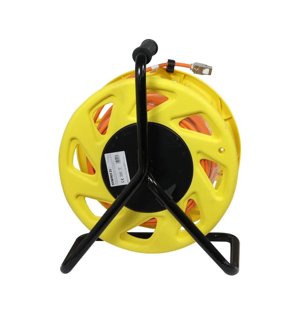 Kabeltrommel, CAT6A, 50m, CAT7A Rohkabel S-STP(S/FTP), mit 2x Buchsen RJ45(CAT6A), LSZH, Synergy 21 – Bild 3