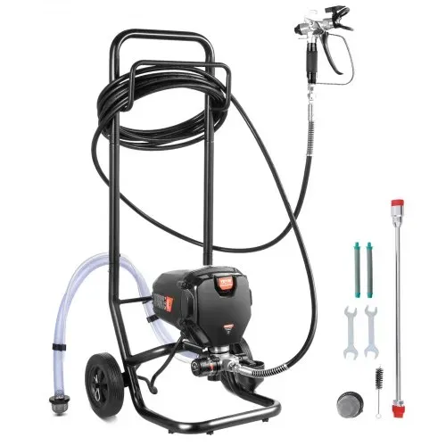 VEVOR Rollbares Airless-Farbspritzgerät, 750 W, 3000 psi, Hocheffizientes Elektrisches Spritzgerät, Farbspritzgeräte Spritzlackiermaschine Hochdruck-Airless-Farbsprühsystem mit 15 m Schlauchlänge – Bild 9