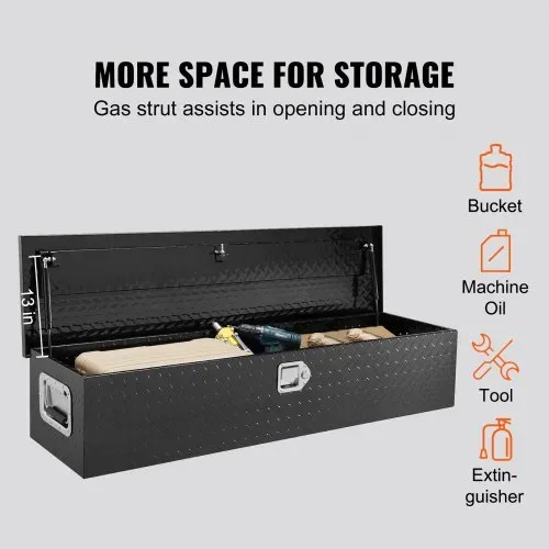 VEVOR 1219 x 381 x 381 mm Werkzeugkasten für Lkw-Ladefläche, Abschließbar 177 L Truckbox Werkzeugbox Aufbewahrungs-Werkzeugkasten, 50 kg Tragfähigkeit Werkzeugkiste Organizer für Wohnmobil, PKW usw. – Bild 2