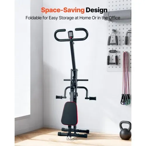VEVOR Kniebeugenmaschine für tiefe Kniebeugen, zusammenklappbares Trainingsgerät, Gesäßtrainer mit 5-stufig verstellbarem Sitz, Heimtrainingsgerät für Gesäß & Beine, Glute Machine Schwarz – Bild 6