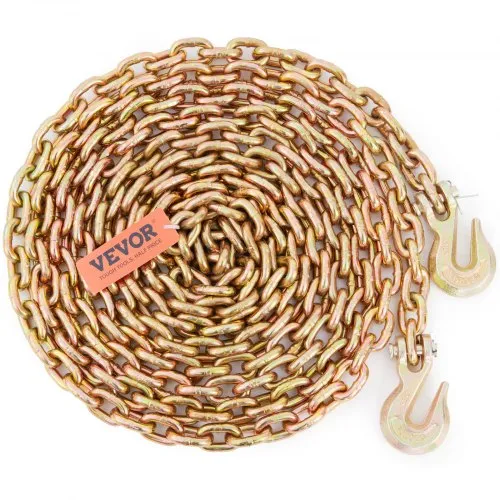 VEVOR Transportbinderkette G80 Abschleppkette mit Haken, 2222,6kg Last, 7,9375mm x 609,6cm VEVOR Transportbinderkette G80 Abschleppkette mit Haken, 2222,6kg Last, 7,9375mm x 609,6cm