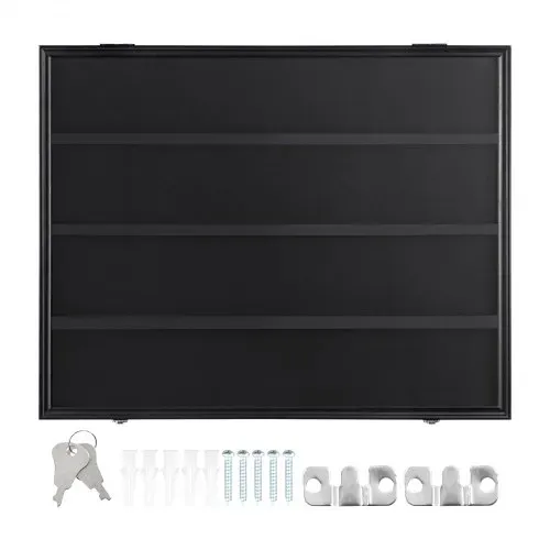 VEVOR Vitrine für Sportkarten in 36 verschiedenen Ausführungen, 77,5x61,7x5,5cm Präsentationsrahmen mit 98 % UV-Schutz PC-Glas abschließbarer Wandschrank für Fußball Basketball Hockey Sammelkarten – Bild 8