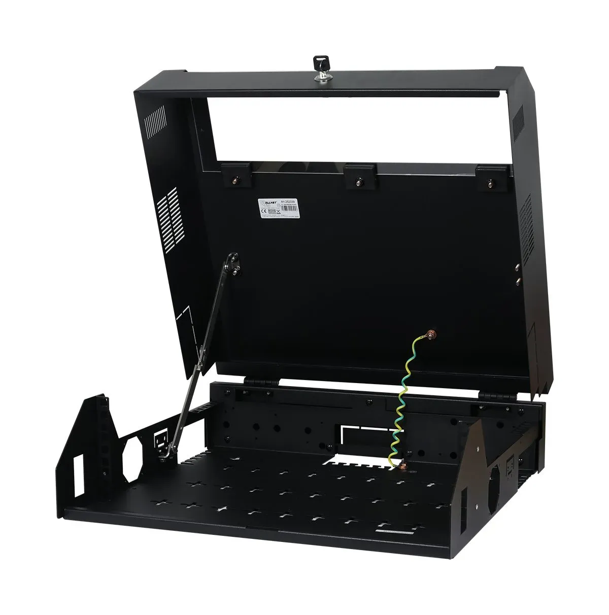 ALLNET 19"Wandgehäuse, 3HE, Vertikal, T145, Schwarz, SWV-Serie, – Bild 2