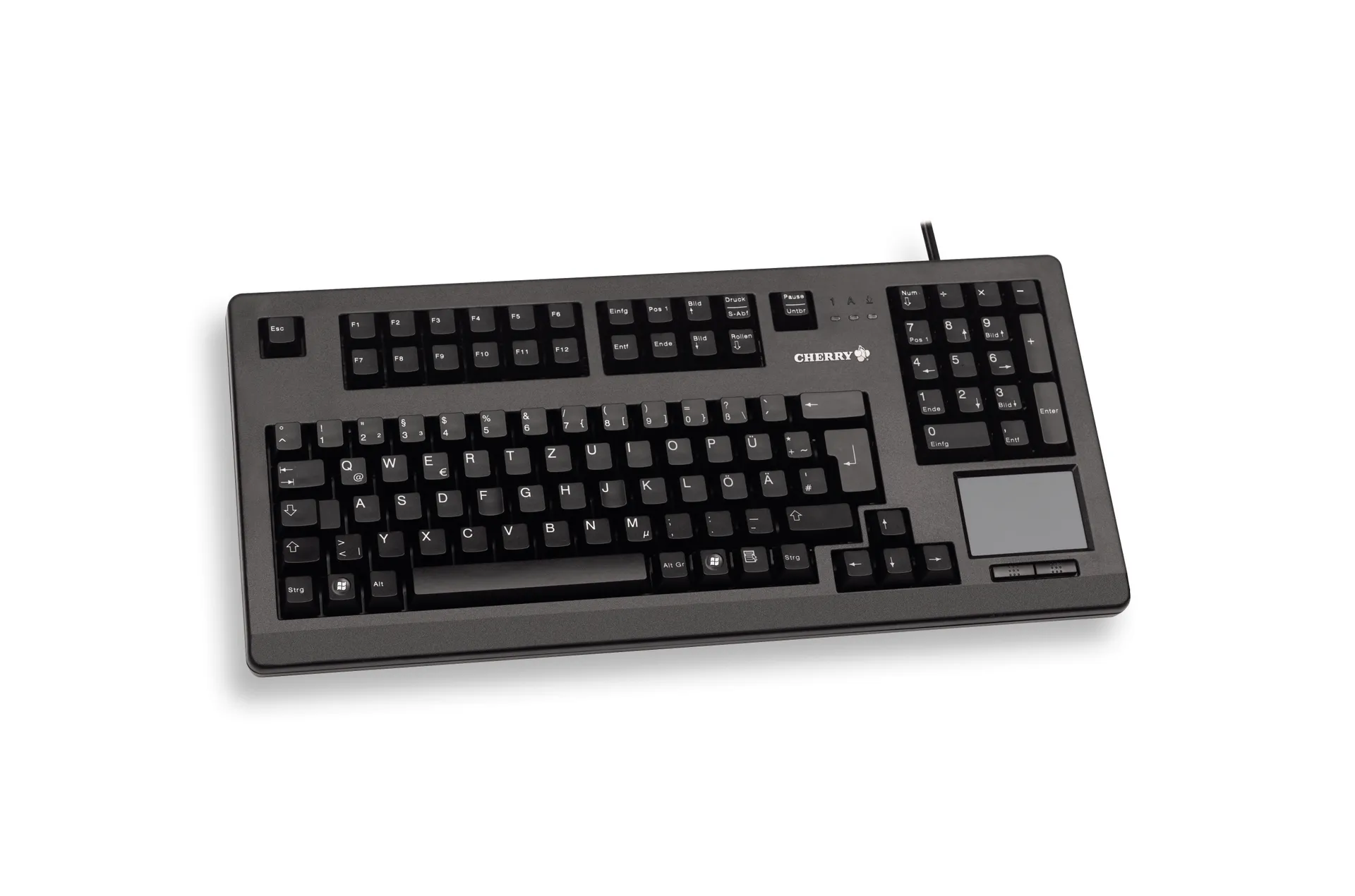 CHERRY TouchBoard G80-11900 Kabelgebundene Tastatur mit Touchpad, Schwarz, USB (QWERTZ - DE) – Bild 4