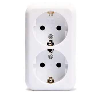 Schutzkontakt-Steckdose 2-fach McPower “Finery“, 250V/16A,AP,Einsteckschutz,weiß Schutzkontakt-Steckdose 2-fach McPower “Finery“, 250V/16A,AP,Einsteckschutz,weiß
