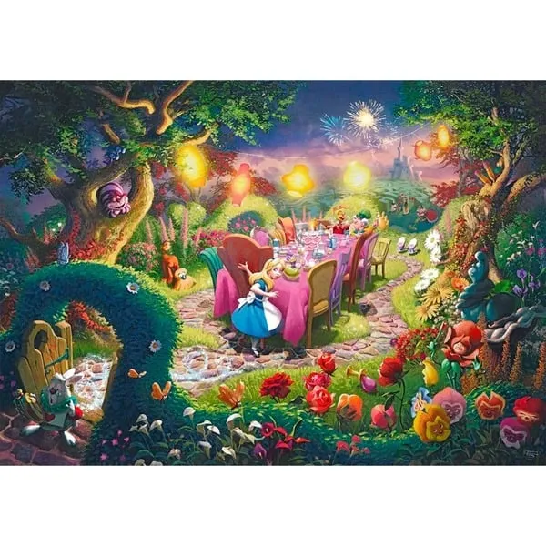 Thomas Kinkade Studios: Disney Dreams Collection - Alice in Wonderland, Mad Hatter’s Tea Party, Puzzle – Bild 2