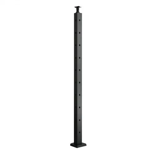 VEVOR Kabelgeländerpfosten, 91,4x3x5 cm Eckgeländerpfosten, mit L-förmigen vorgebohrten Löchern, SUS304 Edelstahl-Geländerpfosten mit gebogener Halterung, 1er-Set, Schwarz, 1JZLGZXHS914IVCFL001V0 – Bild 8