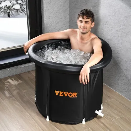 VEVOR Eisbadewanne, 80 cm langes Tauchbecken für Kaltwassertherapie für Sportler, tragbares Outdoor-Eisfass-Tauchbecken zur Erholung, 341 aufblasbare Faltbadewanne mit Abdeckung – Bild 7