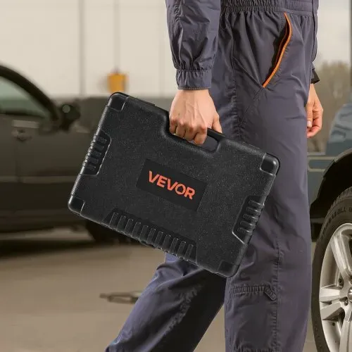 VEVOR Steckschlüsselsatz 69-tlg. 9,5 & 6,4 mm Antriebssteckschlüssel und Ratschensatz, SAE und metrisch, tief und Standard, mit Zubehör und Aufbewahrungskoffer, CR-V-Legierungsstahl – Bild 7