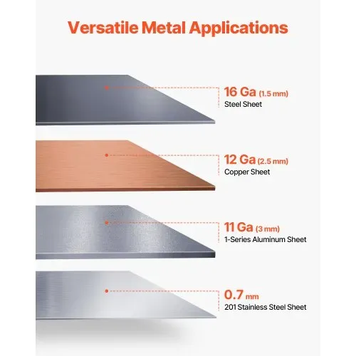 VEVOR Biegemaschine, 1270 mm Kantbank, 1,5-mm-Weichstahl-Biegedicke, 0–135 Grad einstellbar, Blechbieger, Schwenkbiegemaschine mit 16 Fingern, Blechbiegemaschine für präzises Biegen – Bild 2