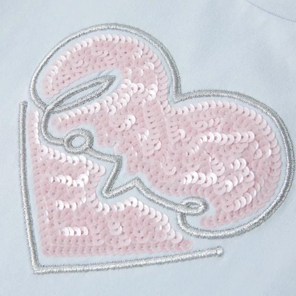 vidaXL Kinder-T-Shirt Hellblau 104 – Bild 4