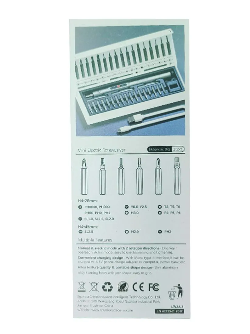 Synergy 21 Tools - elektrischer AKKU Schrauber Mini Schraubenzieher – Bild 5