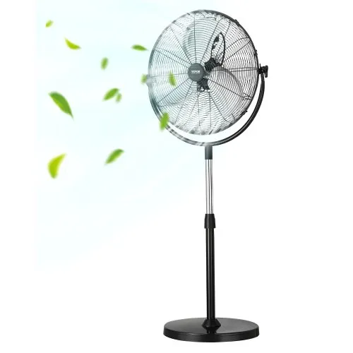 VEVOR Industrieller Standventilator, 560 mm Ventilator mit 115-147 cm einstellbarer Höhe, Bodenventilatoren mit 3 einstellbaren Geschwindigkeiten, Windmaschine für Wohnzimmer, Zuhause, Büro, Schwarz VEVOR Industrieller Standventilator, 560 mm Ventilator mit 115-147 cm einstellbarer Höhe, Bodenventilatoren mit 3 einstellbaren Geschwindigkeiten, Windmaschine für Wohnzimmer, Zuhause, Büro, Schwarz