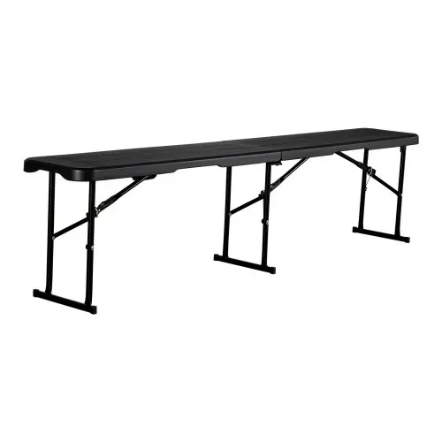 VEVOR tragbare Mannschaftsbank Sitzbank Campingbank 182cm, Klappbank für Picknicks Partys Camping Essen, Bierbank aus HDPE (150 kg belastbar pro Sitz) 2-tlg. Partybank mit 2 Tragetaschen, Schwarz – Bild 10