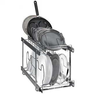 VEVOR Pfannen- und Topfregal-Organizer Erweiterbarer Deckelhalter 2-stufig VEVOR Pfannen- und Topfregal-Organizer Erweiterbarer Deckelhalter 2-stufig