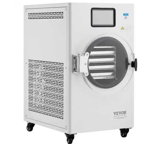 VEVOR Gefriertrockner Gefriertrocknungsmaschine Trocknungsausrüstung (4–6 kg Kapazität) für Lebensmittel mit 4-lagigen Tabletts & einstellbarer Temperatur und Zeit, für Früchte Obst Weiß – Bild 9