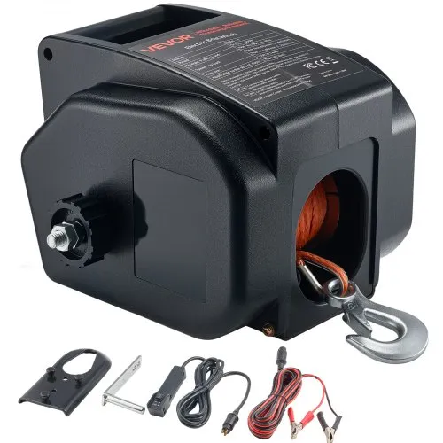 VEVOR Elektrische Seilwinde, 12 V DC 300 W, umkehrbare Bootwinde für Boote bis 900 kg, Power-In-, Power-Out- & Freilaufbetrieb für Boote mit kabelgebundener Fernbedienung & Handkurbel VEVOR Elektrische Seilwinde, 12 V DC 300 W, umkehrbare Bootwinde für Boote bis 900 kg, Power-In-, Power-Out- & Freilaufbetrieb für Boote mit kabelgebundener Fernbedienung & Handkurbel