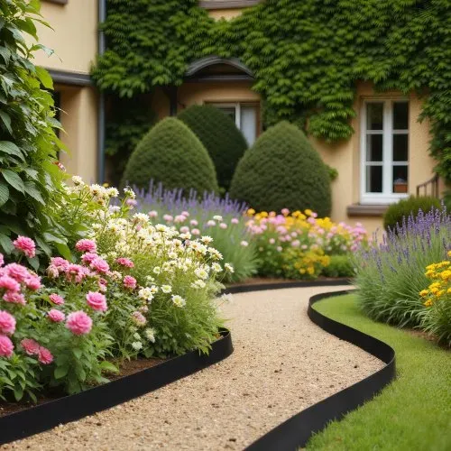 VEVOR Rasenkante, 10 m x 10 cm Kunststoff-Gartenbegrenzung mit 30 Spikes & 2 Erdspießen, Beetumrandung, Landschaftseinfassung, UV-beständige Mini-Zaunbegrenzungen für Blumenbeete & Hofpflaster – Bild 7