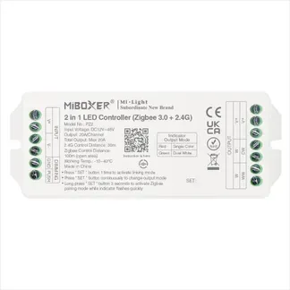 MiBoxer PZ2 LED Controller 2in1 DC12~48V Zigbee 3.0+ 2.4G HP 20A MiBoxer PZ2 LED Controller 2in1 DC12~48V Zigbee 3.0+ 2.4G HP 20A