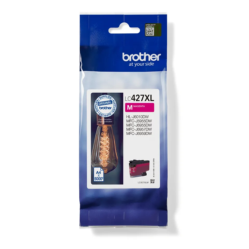 Brother LC427XLM Druckerpatrone 1 Stück(e) Original Hohe (XL-) Ausbeute Magenta Brother LC427XLM Druckerpatrone 1 Stück(e) Original Hohe (XL-) Ausbeute Magenta