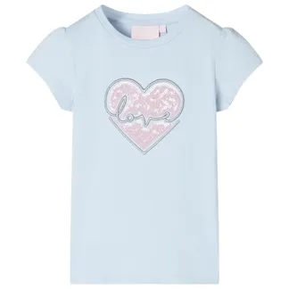 vidaXL Kinder-T-Shirt Hellblau 104 vidaXL Kinder-T-Shirt Hellblau 104