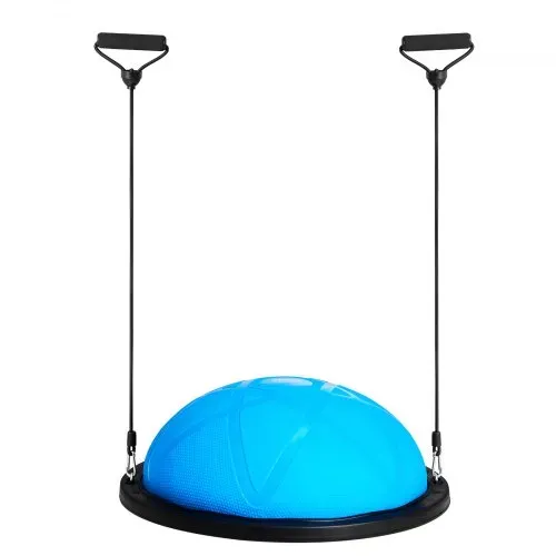 VEVOR Halb-Gymnastikball-Trainer, 23 Zoll Balance-Ball-Trainer, 660 lbs Tragkraft Stabilitätsball, Yoga-Ball mit Widerstandsbändern und Pumpe, Kraft-Fitnessball für das Heim-Fitnessstudio, Ganzkörpertraining, Blau – Bild 10