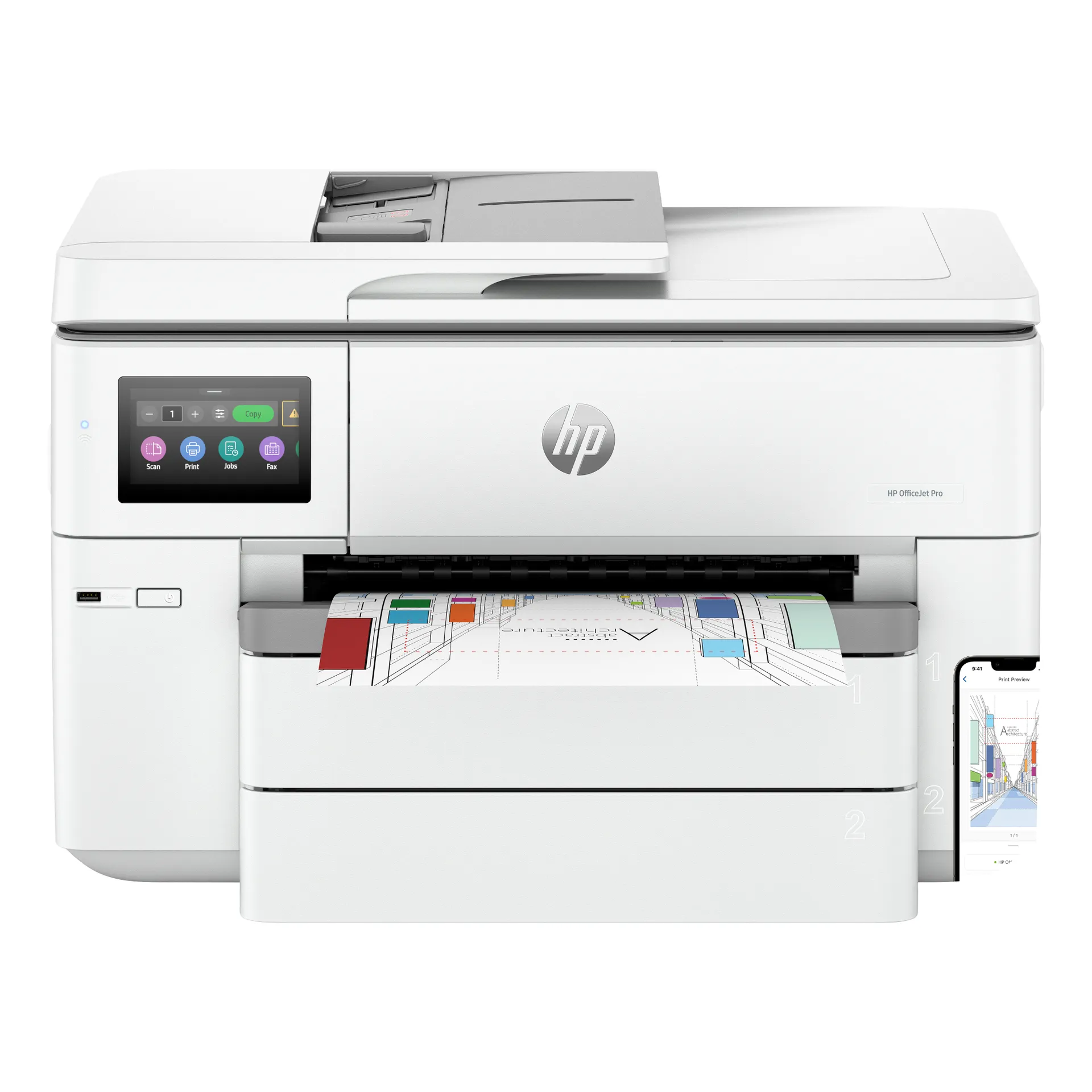 HP OfficeJet Pro 9730e Wireless All-in-One Farbe Drucker, Instant Ink; Beidseitiger Druck HP OfficeJet Pro 9730e Wireless All-in-One Farbe Drucker, Instant Ink; Beidseitiger Druck