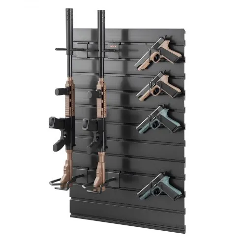 VEVOR Waffenwandhalterung für 2 Gewehre & 4 Pistolen, Gewehrhalter mit Haken, Gewehrregal aus Kohlenstoffstahl (Rahmen) & PVC (Rückwand), Waffenaufbewahrung Waffenregal Modulares Aufbewahrungssystem VEVOR Waffenwandhalterung für 2 Gewehre & 4 Pistolen, Gewehrhalter mit Haken, Gewehrregal aus Kohlenstoffstahl (Rahmen) & PVC (Rückwand), Waffenaufbewahrung Waffenregal Modulares Aufbewahrungssystem
