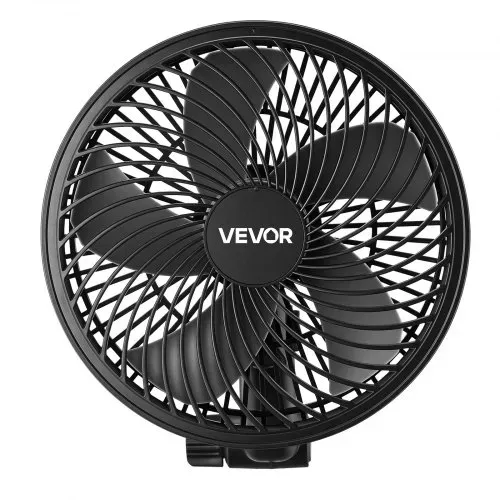 VEVOR Grow Ventilator mit Clip Oszillierend, 10 W-Clip-Ventilator mit USB-Anschluss, 9 Geschwindigkeitsstufen & Zirkulationsmodus, Umluftventilator für Umluft & Kühlung in Growbox, Growzelt, Schwarz – Bild 8