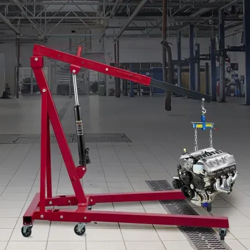 VEVOR Hydraulischer langer Rammheber, 3 t Kapazität, mit Einzelkolbenpumpe und Gabelkopfsockel, manueller Hubarbeitsbühnenheber mit Griff, für Garagen-/Ladenkräne, Motorhebevorrichtung, schwarz – Bild 7