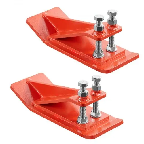 VEVOR Traktorschaufelschutz, 2 Stk. schaufelkantenschutz aus Stahl, Anti-Rutsch-Vorrichtung mit doppelten Sechskant-Kontermuttern & -schrauben, für Schnee, Laubentfernung & Kiesstreuung (Orange) – Bild 9