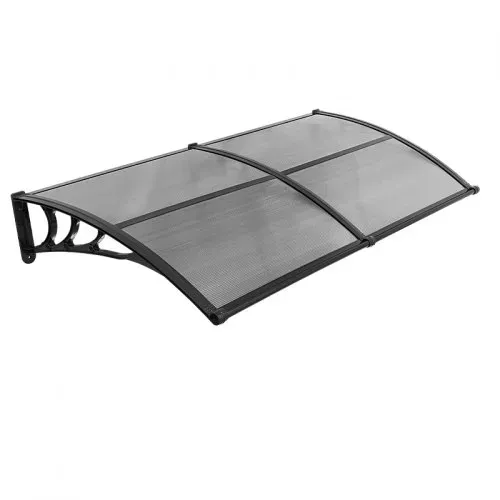 VEVOR Vordach für Haustür, 965x1987 mm, Pultbogenvordach, Überdachung mit Entwässerung & ABS-Halterung, Regen-, Schnee- & Sonnenschutz, Polycarbonat-Türdach für Veranda & Terrasse, Rauchgrau – Bild 8