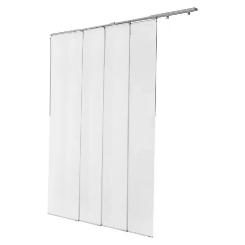 VEVOR Flächenvorhänge, ausziehbare Schiene von 116 cm bis 218 cm (B), zuschneidbare Flächenvorhänge bis 243 cm (H), einstellbare Schiebegardinen für Schiebetüren Terrassentüren weiß – Bild 10