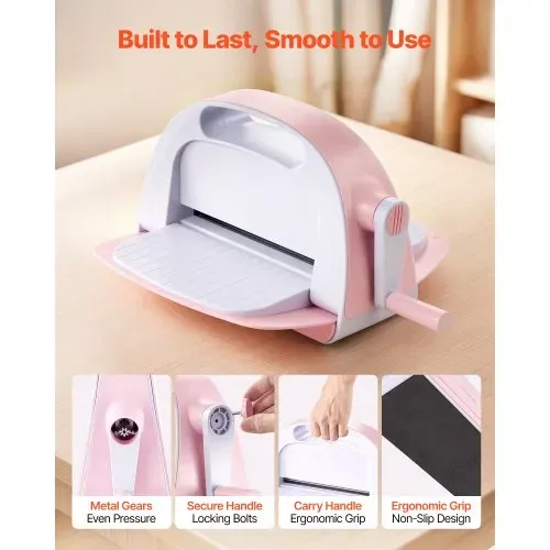 VEVOR Manuelle Stanz- & Prägemaschine, 229 mm, Tragbares Stanzmaschinen-Set mit Stanzformen, Prägefoldern, Papierbögen, Schneideplatten, für Scrapbooking, Kartenherstellung & Bastelarbeiten – Bild 3