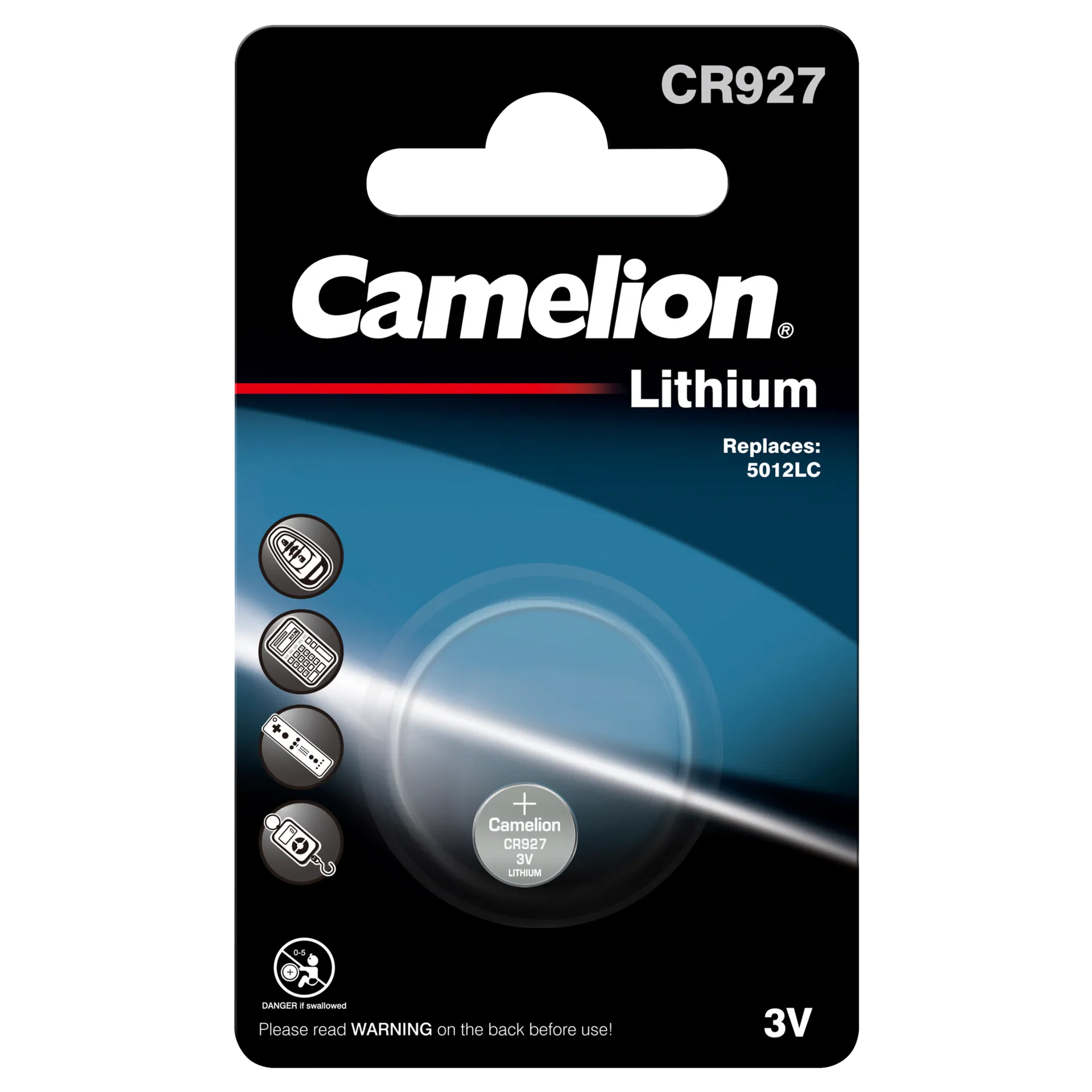 Knopfzelle CAMELION, CR927 3,0V, Lithium, 1er-Blister Knopfzelle CAMELION, CR927 3,0V, Lithium, 1er-Blister
