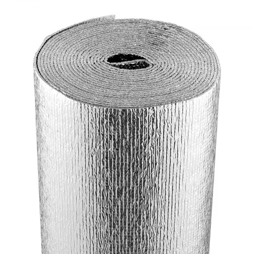 VEVOR Doppelt reflektierende Isolierrolle, Strahlungsbarriere mit Schaumstoffkern, 3,2 mm, 48 Zoll x 25 Fuß, doppelseitiges wärmereflektierendes Schild aus Aluminiumfolie und EPE-Schaum, Wärmedämmrolle für Fenster und Wohnmobildächer VEVOR Doppelt reflektierende Isolierrolle, Strahlungsbarriere mit Schaumstoffkern, 3,2 mm, 48 Zoll x 25 Fuß, doppelseitiges wärmereflektierendes Schild aus Aluminiumfolie und EPE-Schaum, Wärmedämmrolle für Fenster und Wohnmobildächer