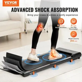 VEVOR Walking Pad Laufband unter den Schreibtisch, Laufband zum Arbeiten, funktionierendes Laufband mit 120 kg Tragkraft, tragbares Pad mit 2,5 PS, Fernbedienung LED-Anzeige 1-6 km/h Schwarz VEVOR Walking Pad Laufband unter den Schreibtisch, Laufband zum Arbeiten, funktionierendes Laufband mit 120 kg Tragkraft, tragbares Pad mit 2,5 PS, Fernbedienung LED-Anzeige 1-6 km/h Schwarz